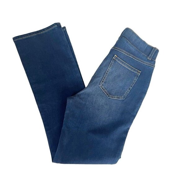 Betabrand Women's Sz SP S Petite Dark Blue Pull On Straight  Denim Jeans Yoga - Picture 9 of 9
